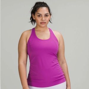 NWOT Lululemon Cool Racerback Tank, Size 10 in Vivid Plum.